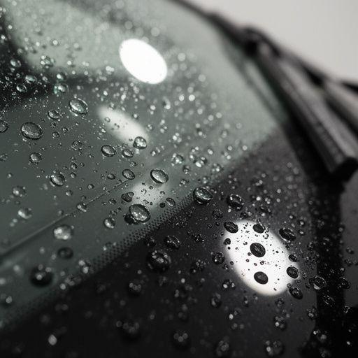 Hydrophobic glass coating beading water